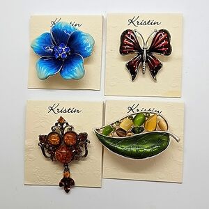 Lot of 4 NWT Kristin Brooches